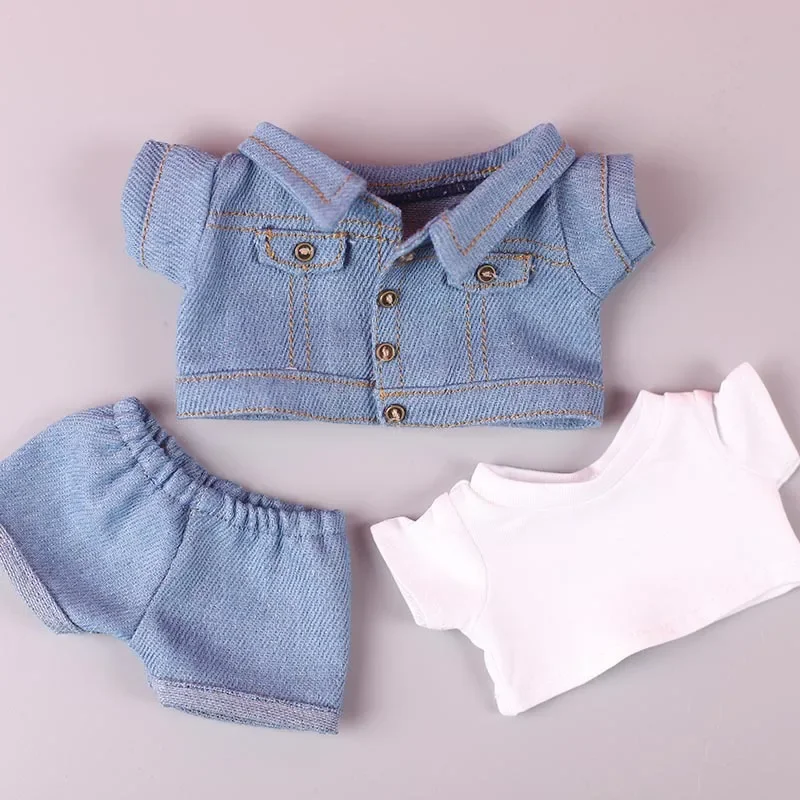 For 15cm 20cm Doll Clothes Outfit Jeans Set Dolls Accessories Changing Dress Play Game Idol Doll Toys in Stock 2