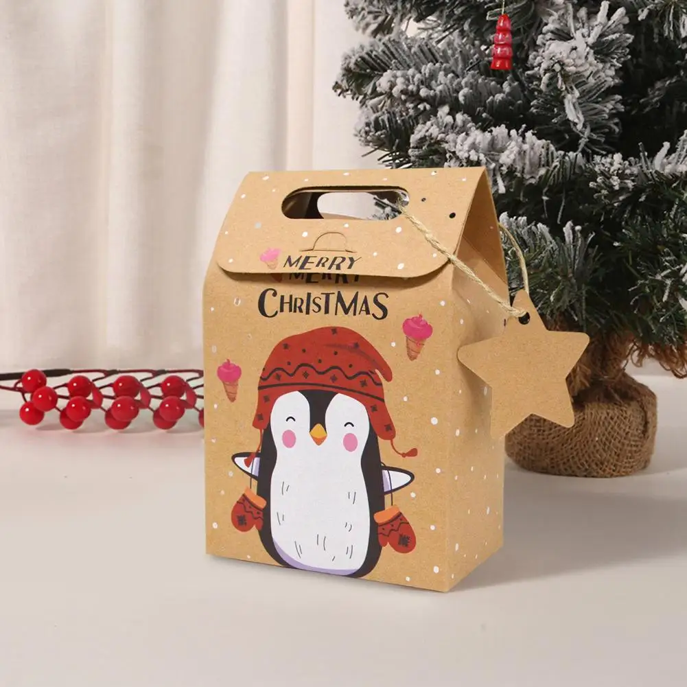 

Snowman Gift Box Christmas Kraft Paper Gift Box Set Santa Claus Snowman Elk Xmas Tree Candy Cookie Treat Box Holiday for Xmas