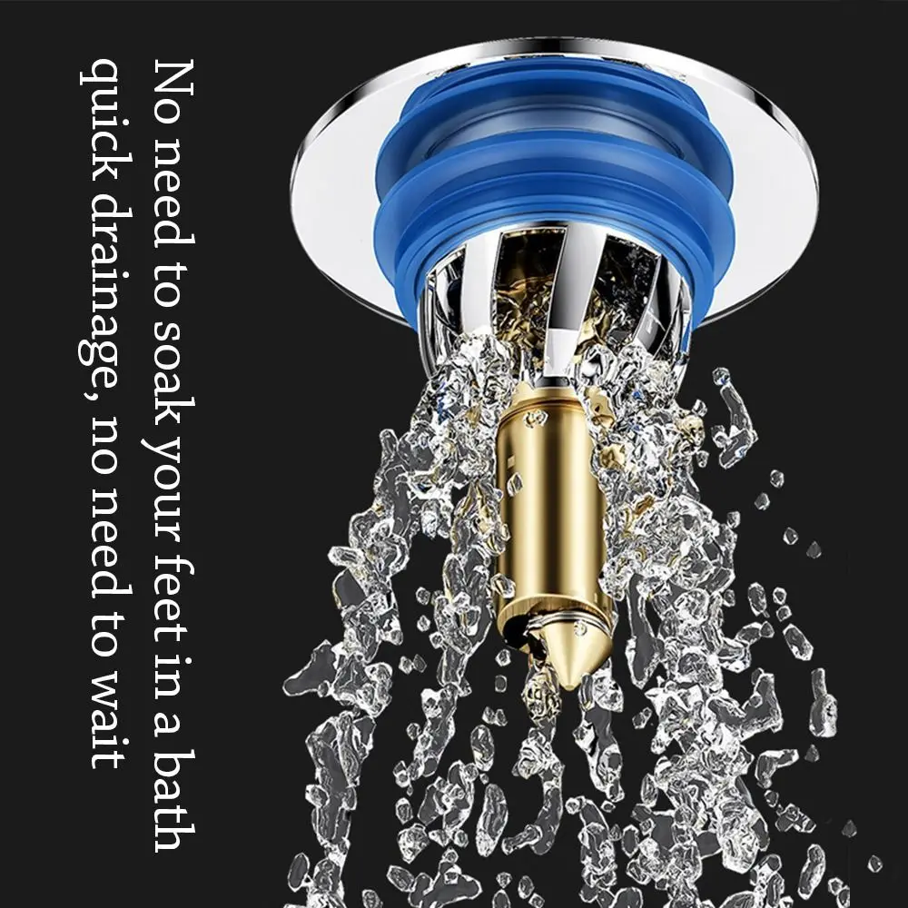 Description Picture 5 of itemUseful Stainless Steel Press-Type Floor Drain Pedal Type Pop Up Bounce Shower Foot Floor Drain Square Anti-odor Drain Filter