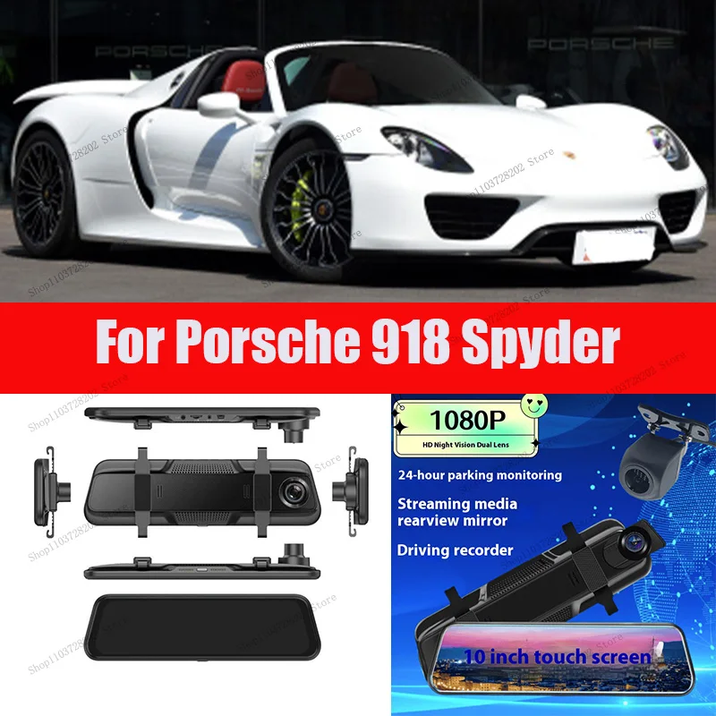 

For 918 Spyder 4K WIFI GPS Car Dvr Mirror Dash CamDual Lens Dashcam Drive Recorder Stream RearView Mirror IPS Screen Camera