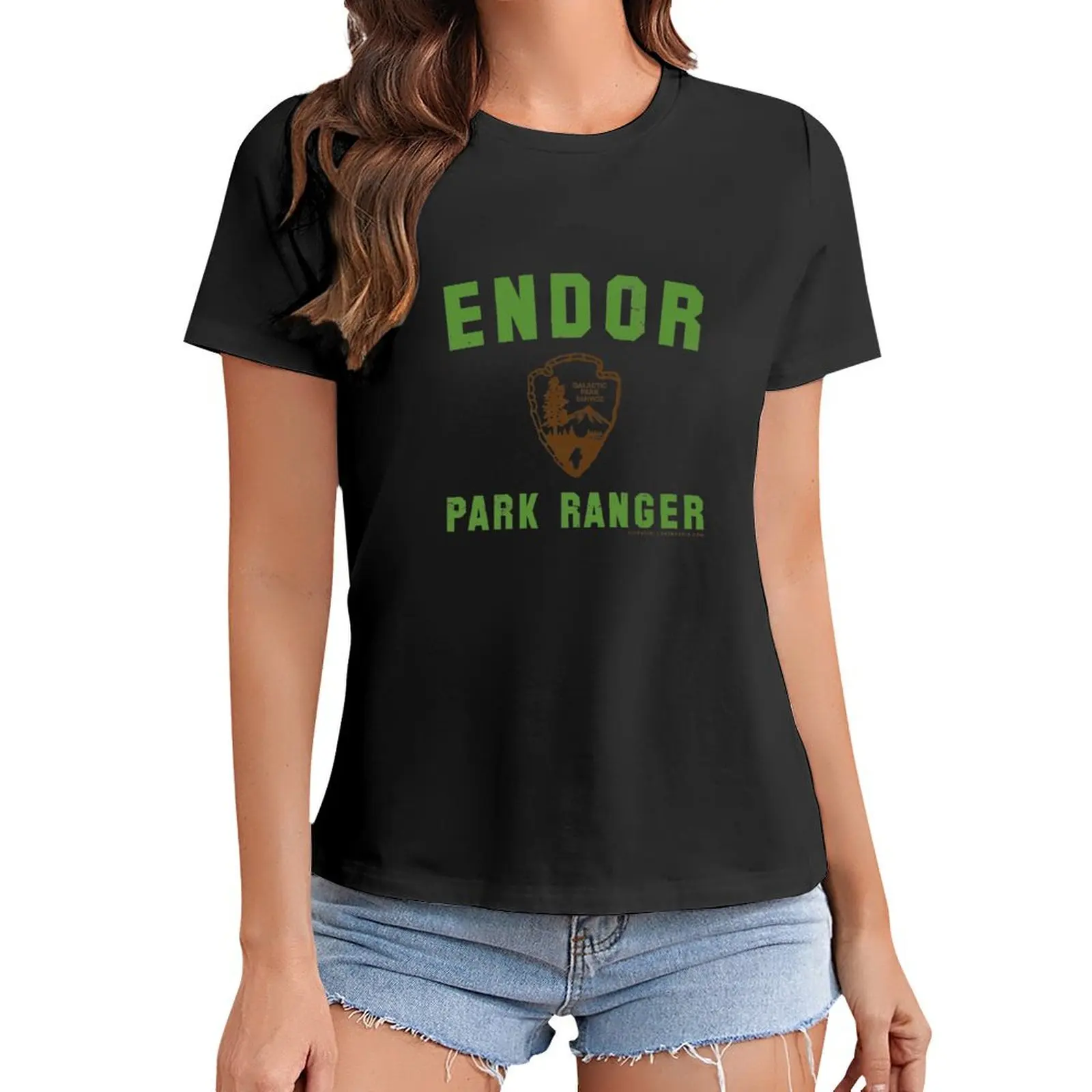 

Endor Park Ranger T-Shirt funnys lady clothes customizeds tops Women