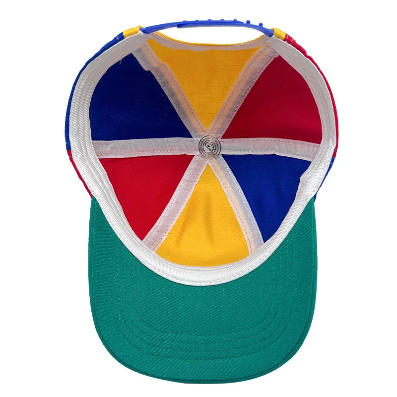Summer Costume Adult Funny Clown Fancy Cosplay Rainbow Cap Helicopter Propeller Top Hats BowTie Y-back Suspenders Accessories