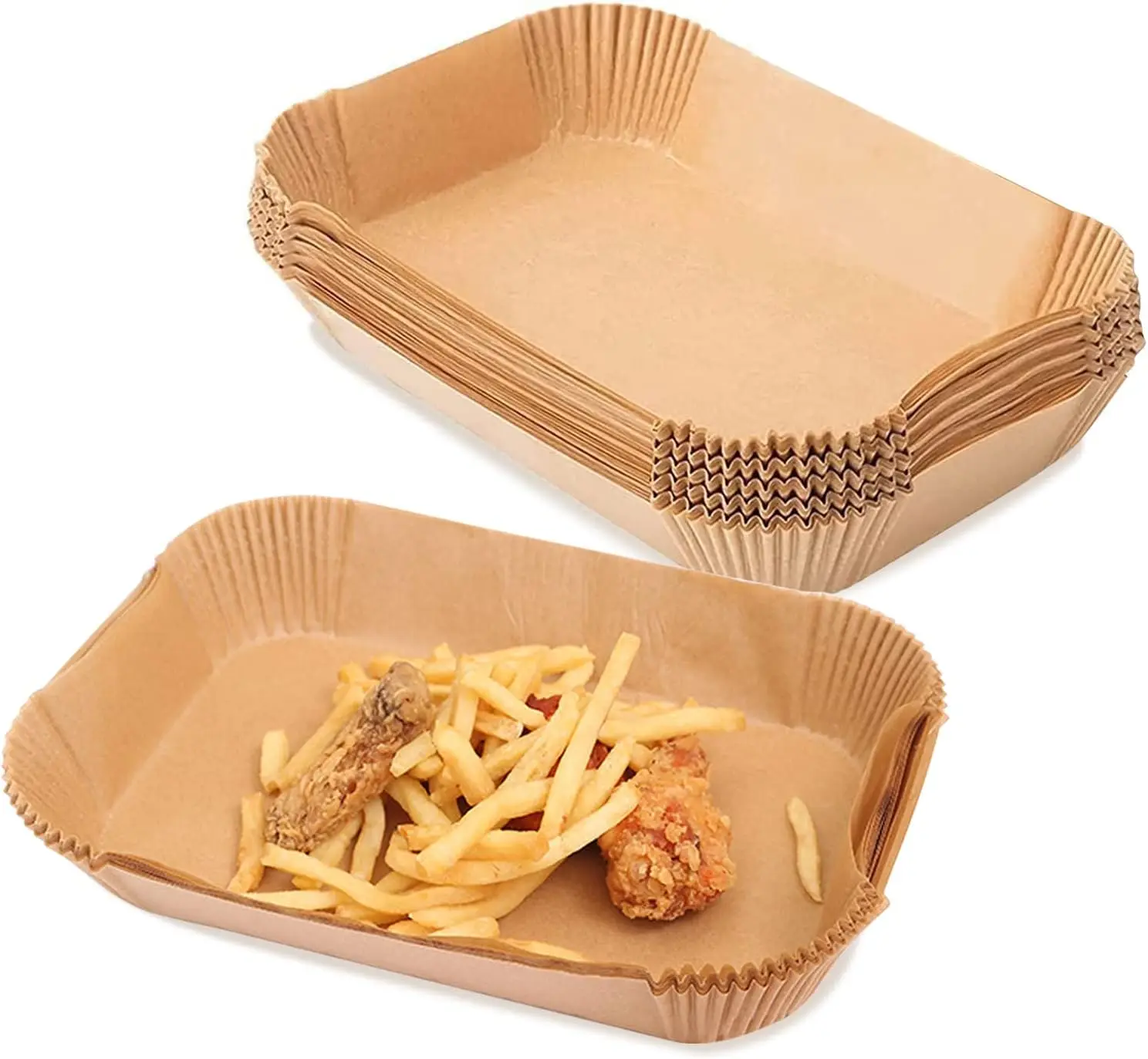 Air Fryer Paper Liners Non-Stick Oilproof Baking Paper Heat-Resistant Parchment Paper for Air Fryer Oven Steamer Microwave