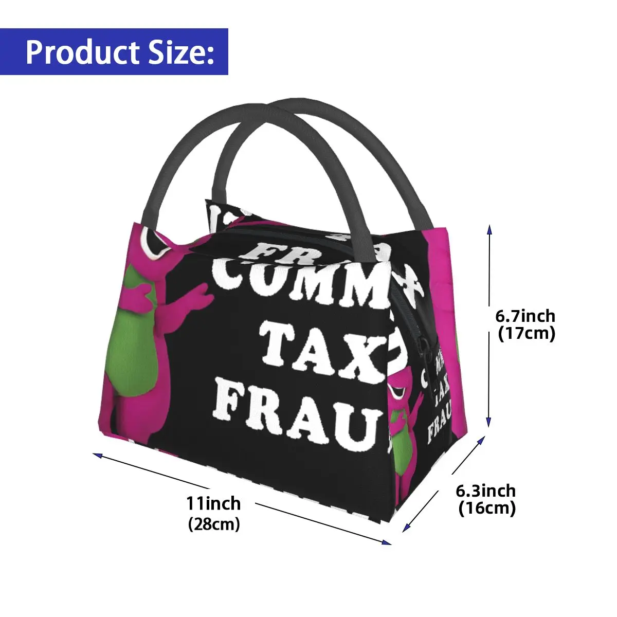 Commit Tax Fraud Portable insulation bag for Cooler Thermal Food Office Pinic Container