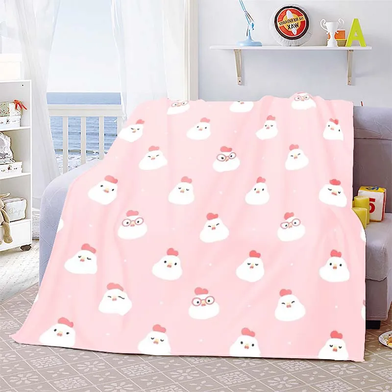 

Cute Kawaii Animals Blanket Dolphin Duck Rabbit Pattern for Kids Girls Gift for Sofa Bed Couch Blanket Super Soft Flannel Throw