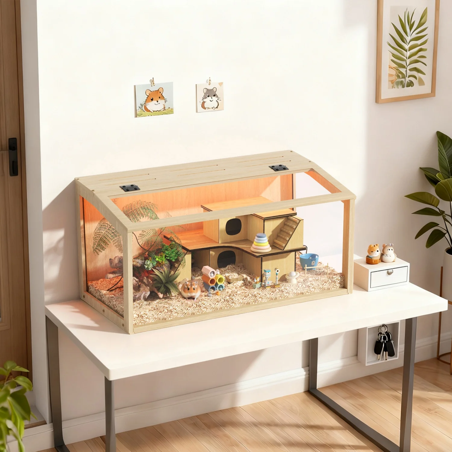 Gallery Detail: Cage À Hamster En Bois À Mâcher 60 80Cm Pour
