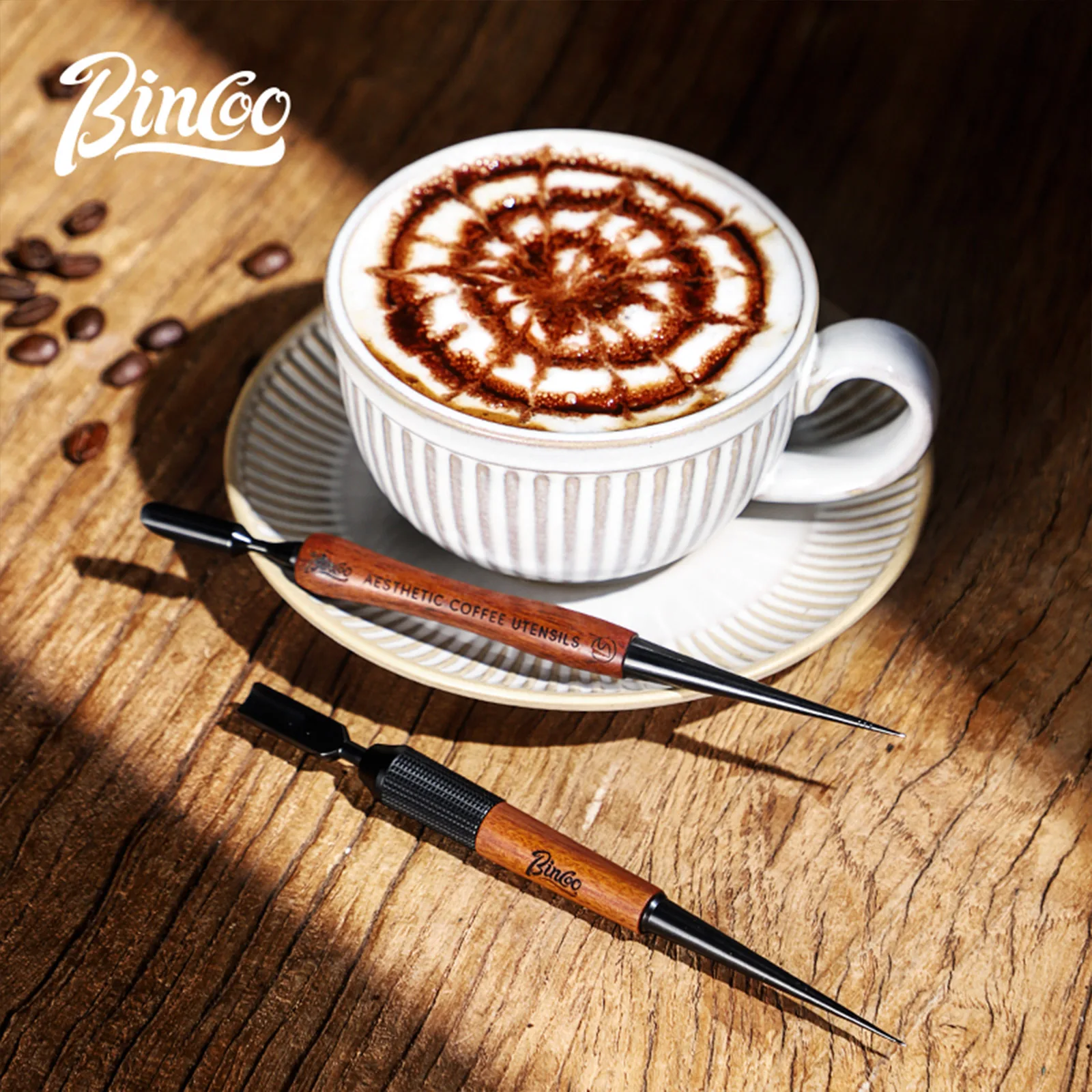 إبر قهوة ستانلس ستيل فاخرة لتزيين القهوة-من بينكو