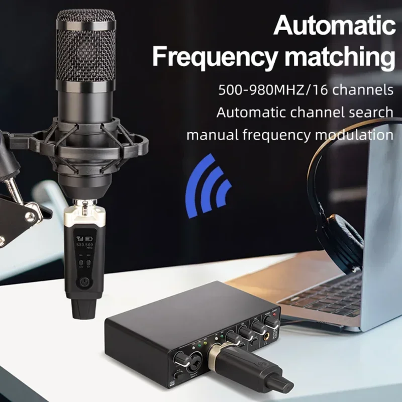 

Wireless Microphone System XLR Mic Converter Adapter Depusheng MA5 UHF Automatic Transmitter Setup For Condenser Dynamic Mic