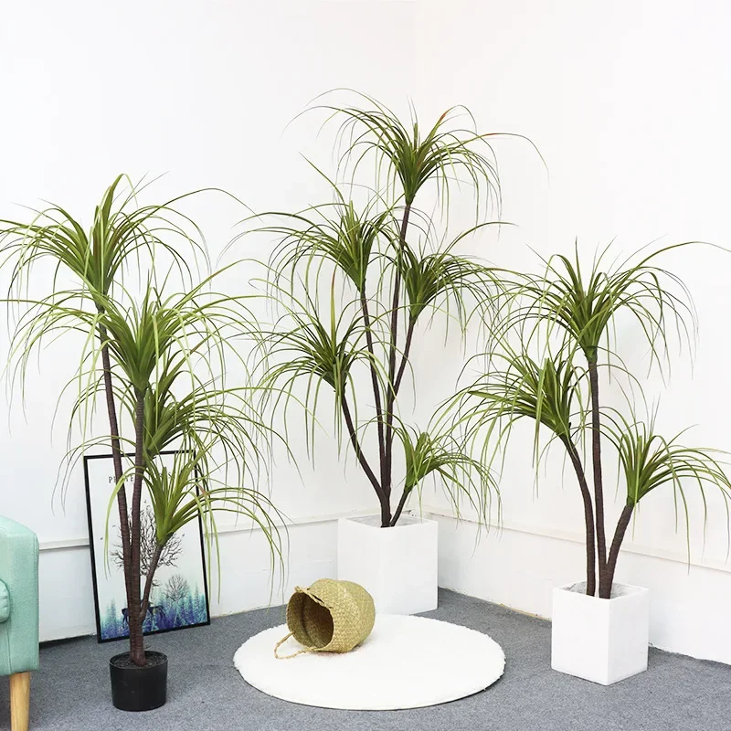 

Artificial Plants Bonsai Dracaena Tree, Fake Plant Stand, Large Simulation Pot, Interior Decoration