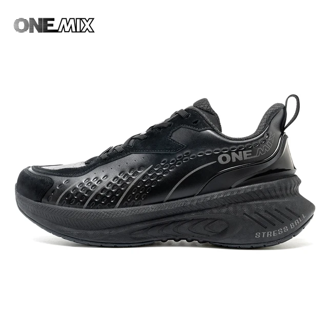 ONEMIX 2025 Winter Training Running Shoes for Men Sport Shoes Leather Warm Wear-resistant Female Jogging Shoes Walking Sneakers 1