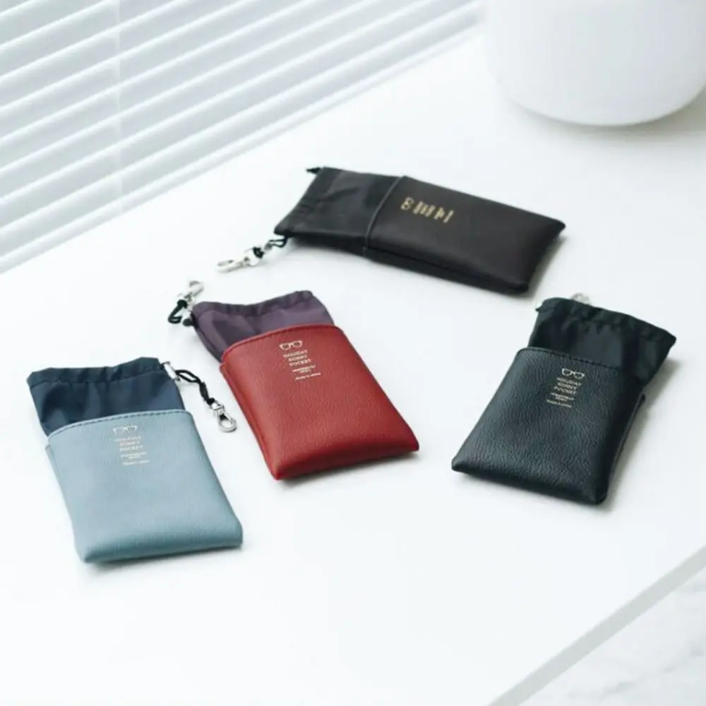 

Fashion Soft Leather Drawstring Glasses Bag Sunglasses Protector Dust Pouch Eyewear Case Sunglasses Storage Bag Eyeglasses Pouch