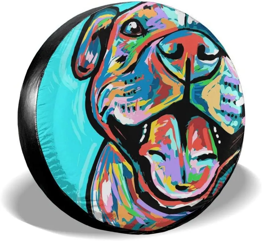 MSGUIDE Spare Tire Cover Cute Pit Bull Painting Waterproof Wheel Tire  Protectors for Car, Camper Travel Trailer, RV, SUV, Truck AliExpress