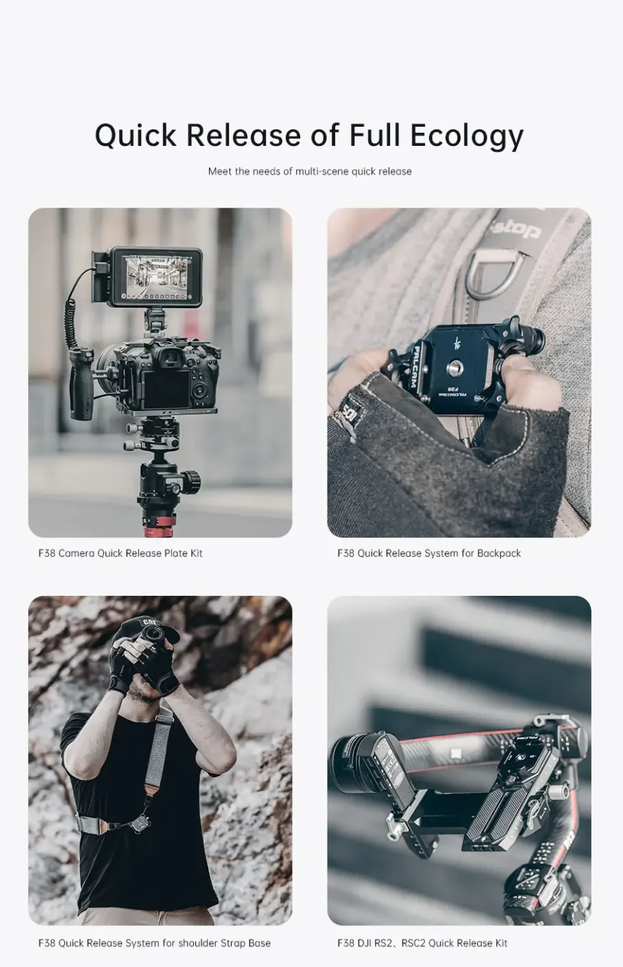 F38 Camera Quick Release Series Dual Screw Thread Plate for DJI ZHIYUN Stabilize