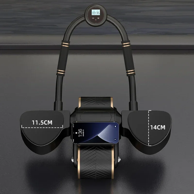 Ny design smart räknande magrulle för coreträning automatiskt rebound maghjul med armbågsstöd_voghion.com
