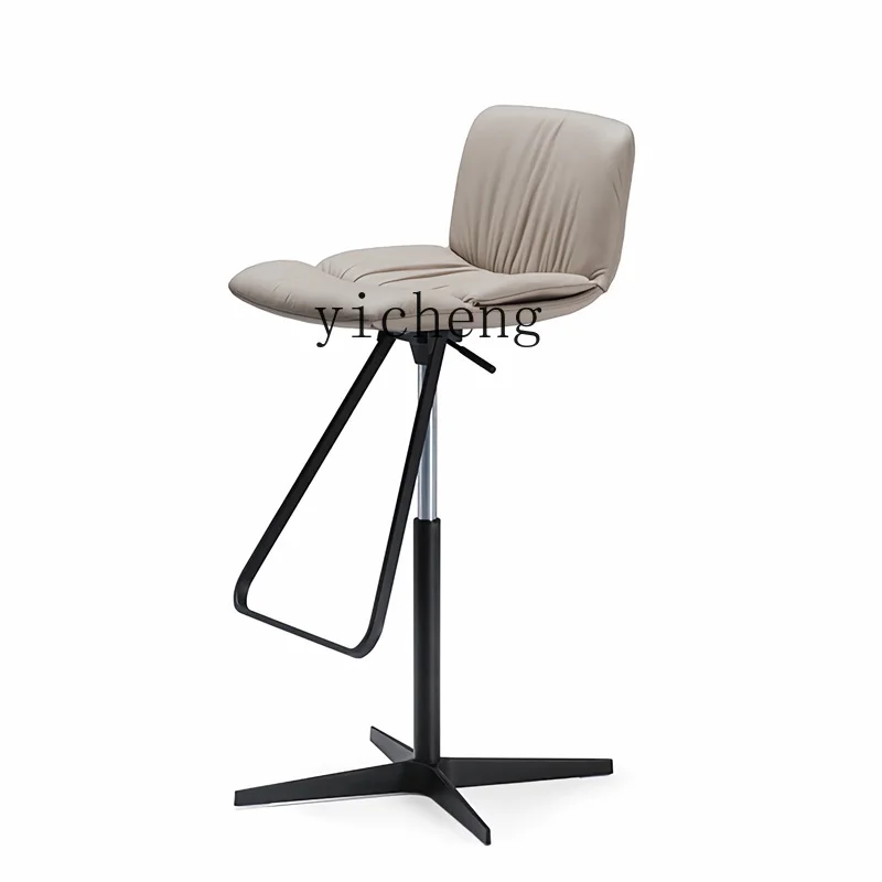 

ZK Light Luxury Spinning Lift Bar Stool Household Modern Simple Leather Bar Chair High Chair Bar Chair