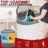 Compact Home Washer & Dryer, 2 in 1 Portable Mini Washing Machine, Twin Tubs, 11lbs. Capacity, 110V, Spin Cycle w/Hose, Tra 3