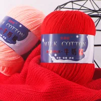 Milk Cotton Yarn, 3 Ply Knitted Wool, Hand-crocheted, Baby Scarf, Hat, Sweater, Soft Wool, Crochet Supplies, 50g Roll 1