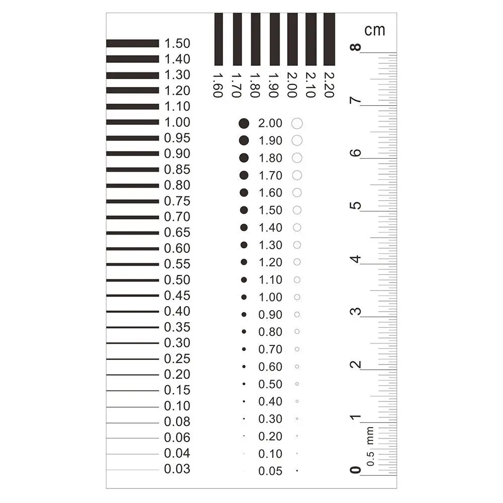 

High Transparent Soft PET Calibration Ruler Film Point Gauge Ruler Microscope Micrometer