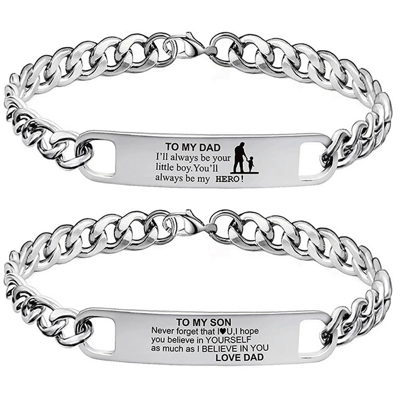 My Dad My Hero Morse Code Bracelet Gift for Father 