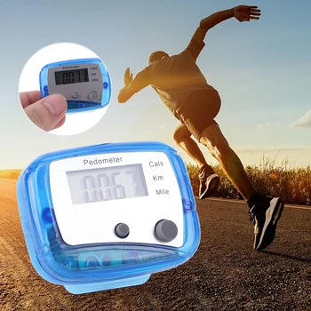Walking Pedometer Clip On Step Counter Mile Kilometer Calorie Calculation Electronic Pedometer Step 0-99999 for Outdoor Sports 4