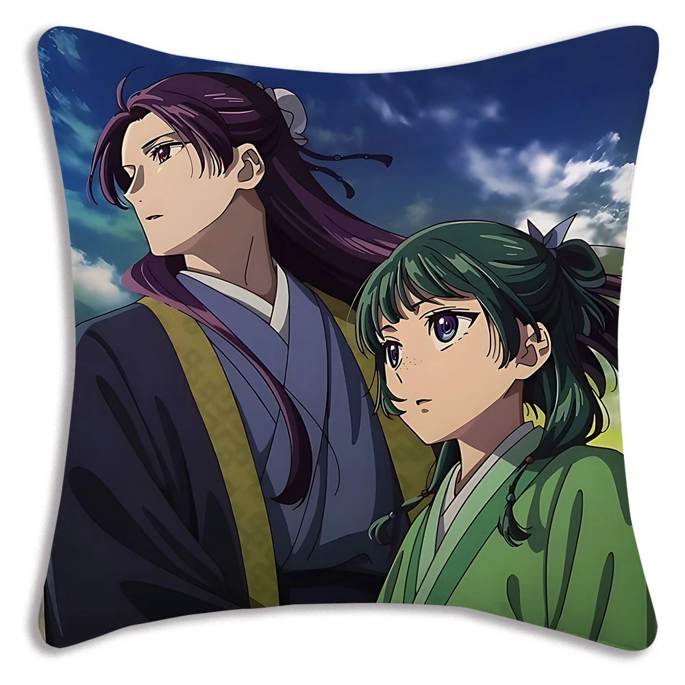 The Apothecary Diaries maomao Pillow Covers Cartoon Sofa Decorative Home Double-sided Printing Short Plush Cute Cushion Cover 5