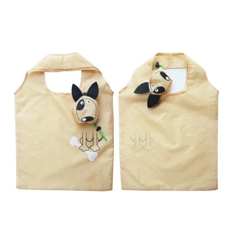 Household Reusable Eco-Friendly Grocery Foldable Shopping Bags Small Size Cute Slight Duty Folding Tote Bag with Handle New