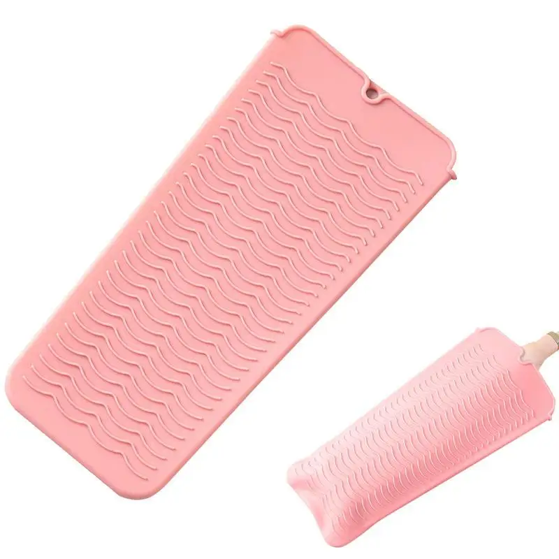 

Силиконовый коврик для выпрямления волос, коврик для путешествий для теплоизоляции, инструмент для перманентной завивки, защита от ожогов, плойка