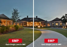  Anpviz 4K 8MP Dual Lens Wifi Camera Panoramic Camera Outdoor 180°Wide-angle Vision Motion Detection&Alarm Online View 2 Way Talk 