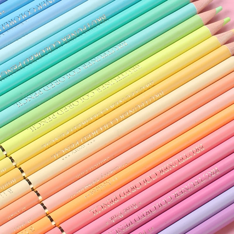 Andstal Brutfuner Macaron 50 Colors Colored Pencil Professional Pastel Drawing Pencils Colour Pencils Art Supplies For Artist