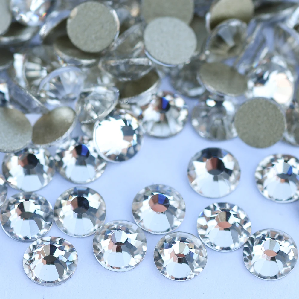 YANRUO 2058 トップ非ホットフィックスフラットバックラインストーンガラス DIY コールド固定ネイルアート装飾石とクリスタルストラス工芸品