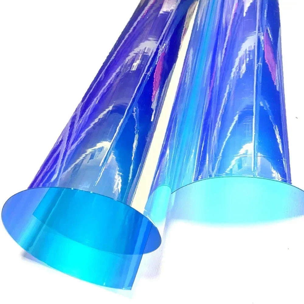Vinyl Fabric Transparent PVC Holographic DIY Crafts Multicolor Fabric Vinyl Film For Making Shoes Bags Decorating Goods Crafts vinyl fabric vinyl sewing fabric