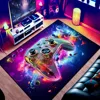 Gaming Area Rug Teen Boys Carpet 3D Transparent Gamepad Game Controller for Game Room Boys Girls Bedroom Playroom Floor Mat 1
