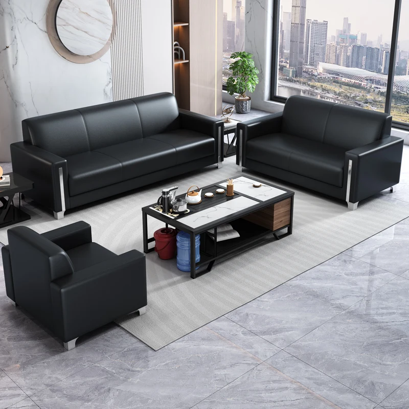 

Office sofa business simple modern meeting room sofa office VIP reception with coffee table combination lounge area