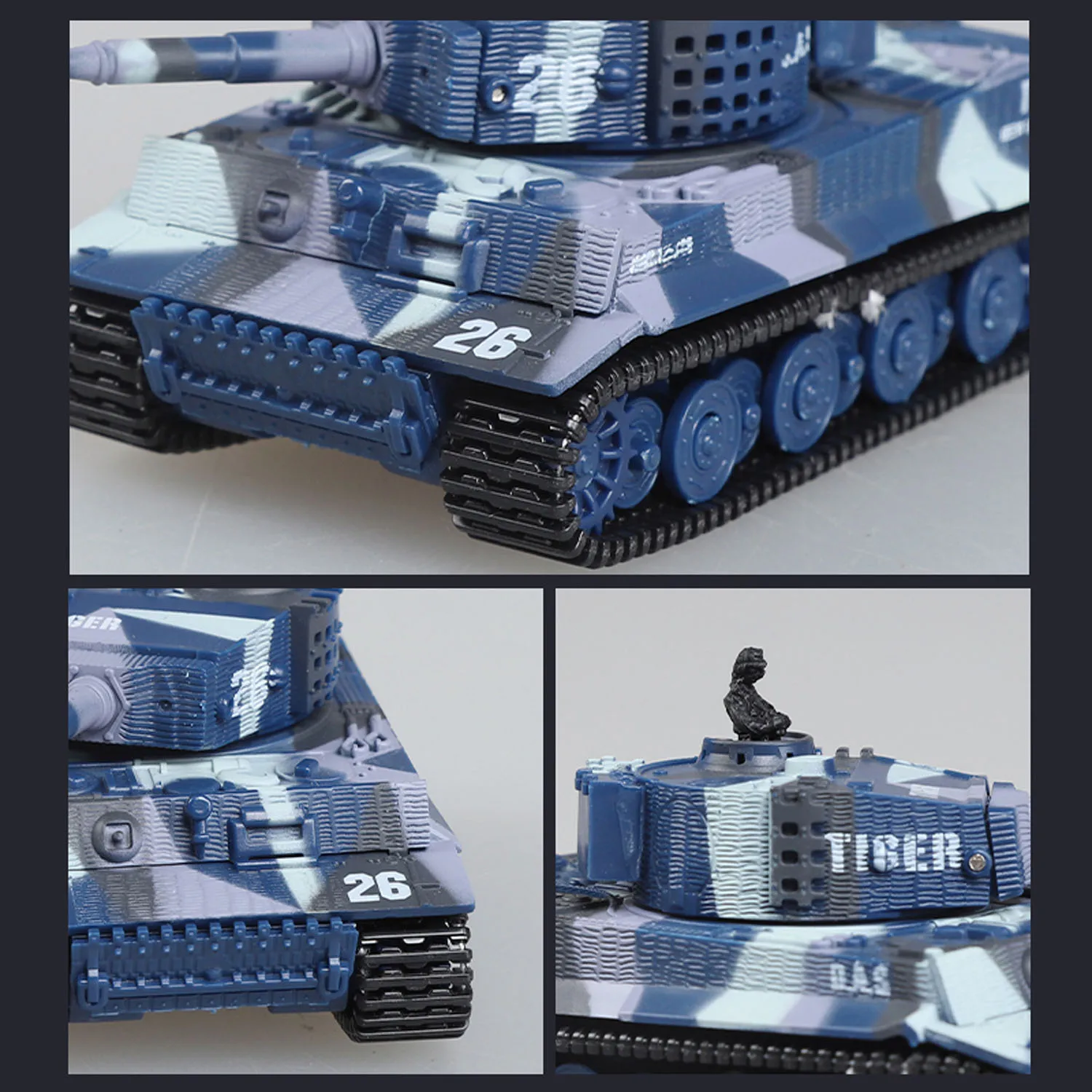 Remote Control Tank 1:72 Mini Remote Control Tank Model 360&deg;Rotation Portable with Sound Effects for Children