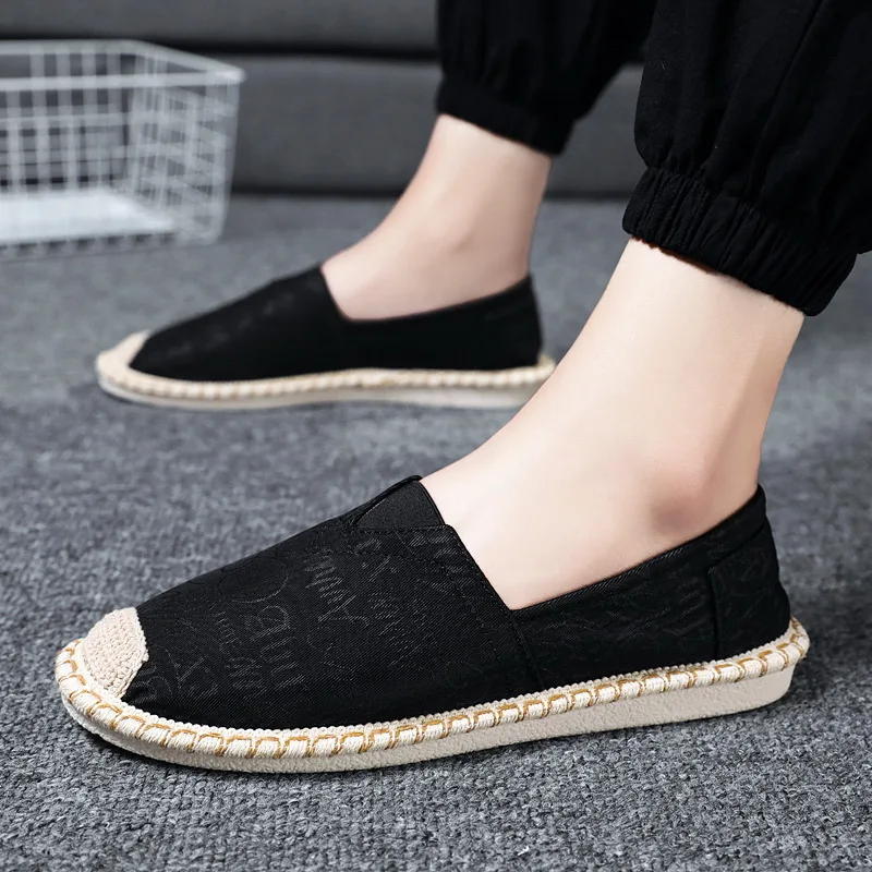 

Men Shoes Summer Espadrilles Men Canvas Sneakers New Breathable Fisherman Shoes Men Comfortable Slip On Loafers Sneakers DM-172