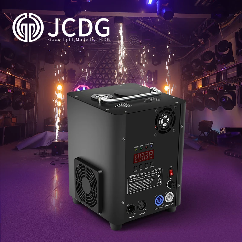 JCDG Wireless Remote Cold Spark Machine 600W High Power DMX for Wedding Party Stage Lighting Sparkular Effects Fire Spray