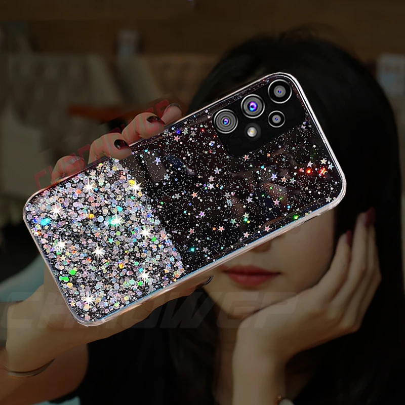 Coque Silicone Glitter Sparkle Paillette Bling étoile