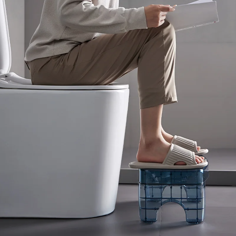 Bathroom Chairs Stools Transparent toilet stools quat stool squat pit toilet assistant foot foot step stool light luxury plastic step stool