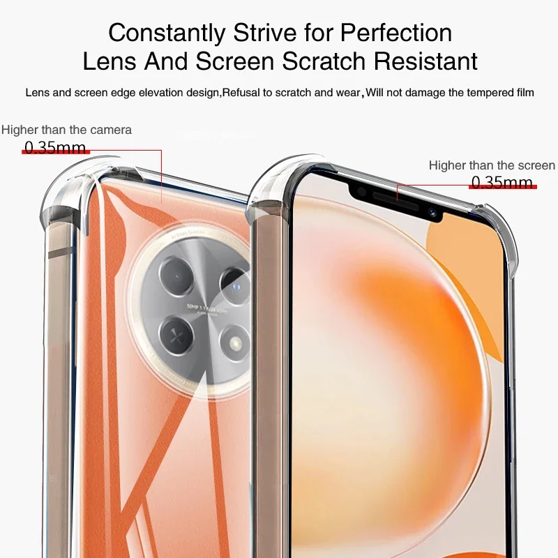 Premium Transparent Shockproof Silicone Phone Case - Luxury Airbag Protection