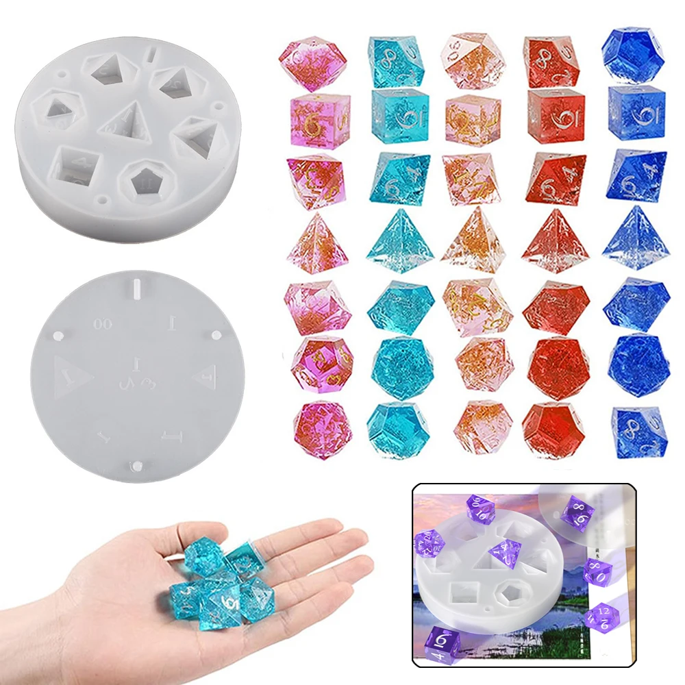 Dice Molds For Resin 3d Polyhedral Dice Molds For Resin Casting