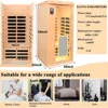 1 Person Low EMF Infrared Sauna, Hemlock Wooden Far Infrared Sauna for Home, 1460W with Bluetooth Speakers, LED Reading Lamp 5