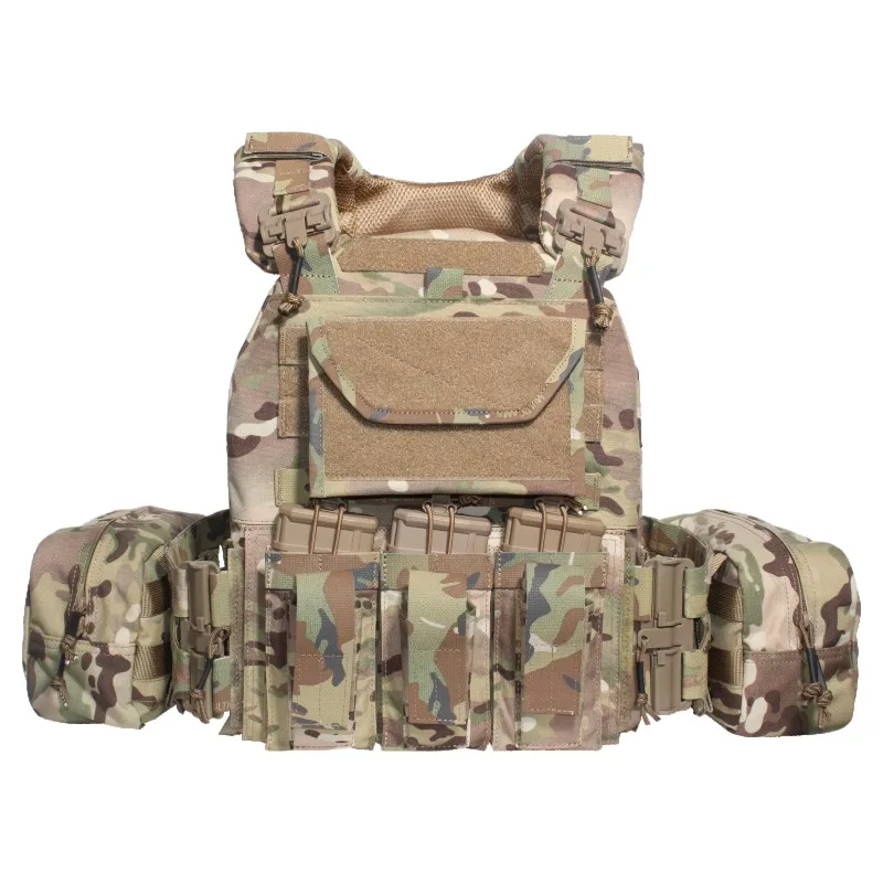 

DRAGON EDGE Webbing Molle Camouflage Tactical Vest Quick Release Military Training Plate Carrier Airsoft Outdoor Hunting Armor