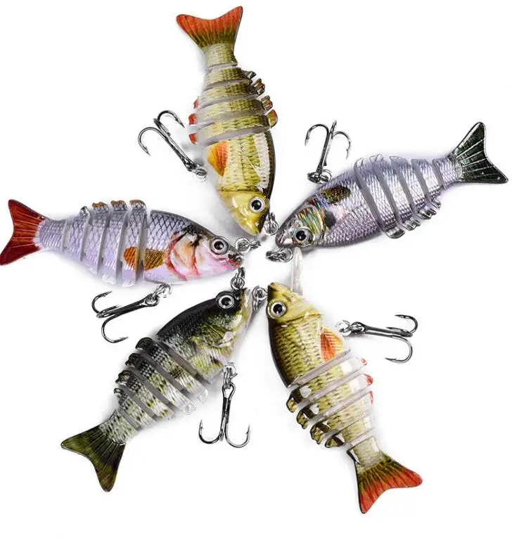 5cm 2.5g Mini Swimbait Multi Jointed Fishing Lures Sinking 6 Section Sharp  Treble Hooks Pesca Wobbler Trout Shad Bass 3D Eye - AliExpress