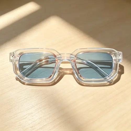 6PCS/Set Women Vintage Rectangle Frame Sunglasses Fashion Retro Sun Glasses Luxury Brand Design Glasses Eyewear Men Goggle - Image 4