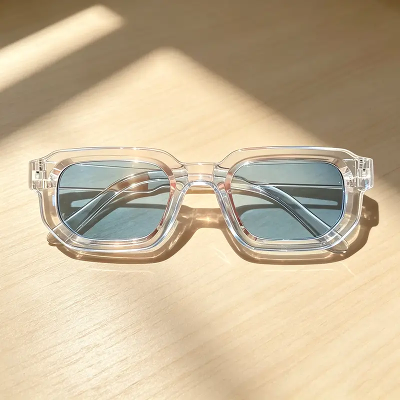 6PCS/Set Women Vintage Rectangle Frame Sunglasses Fashion Retro Sun Glasses Luxury Brand Design Glasses Eyewear Men Goggle - Image 4