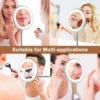 Flexible 10x Magnifying Vanity Mirror with LED Lighted Makeup Mirror Lighting Dressing Makeup Lamp Bottom Sucker 3