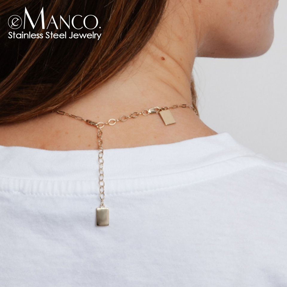 eManco DIY Necklace Bracelet Stainless Steel Pendant Gold and Silver 6 Sizes for Wholesale Choice
