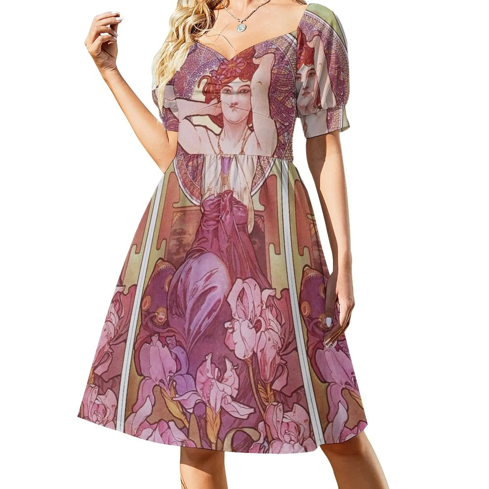 

Alphonse Mucha — Amethyst 2 Sleeveless Dress summer dress daily elegant dresses plus sizes Party dresses summer woman dress 2023