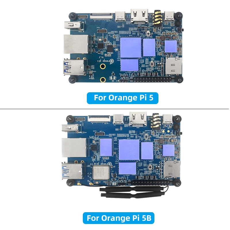 Laranja pi 5b Alumínio Case Metal Shell com Dissipador de Calor Dissipador Passivo de Resfriamento Ativo Radiador para Orange pi 5b5 - Imagem 2