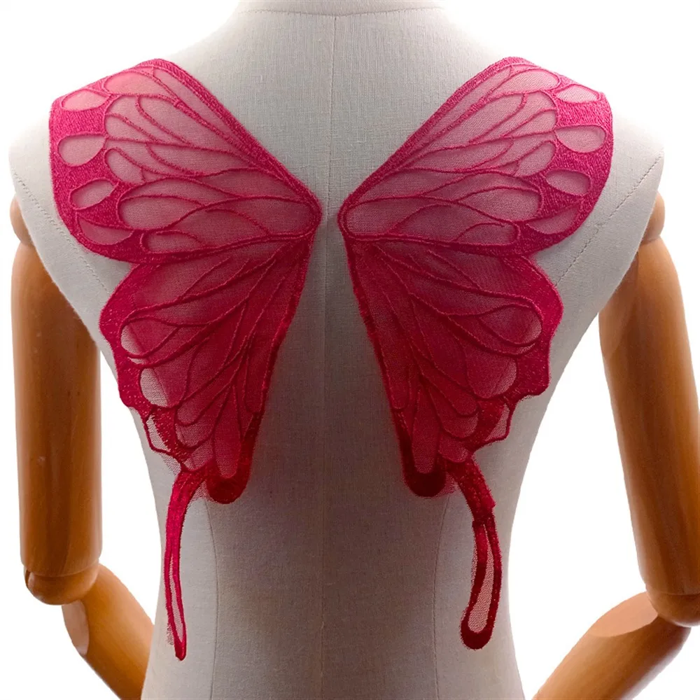 Embroidered Butterfly Wing Lace Applique Corsage